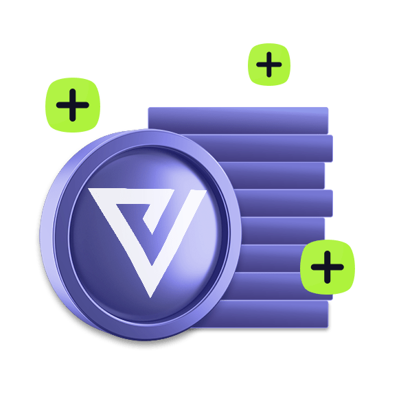Pile of VTX tokens